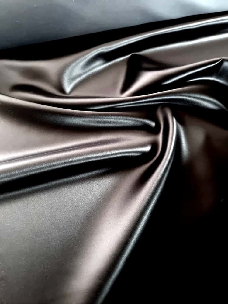 Duchesse din matase naturala- design uni, Negru intens - imagine 7