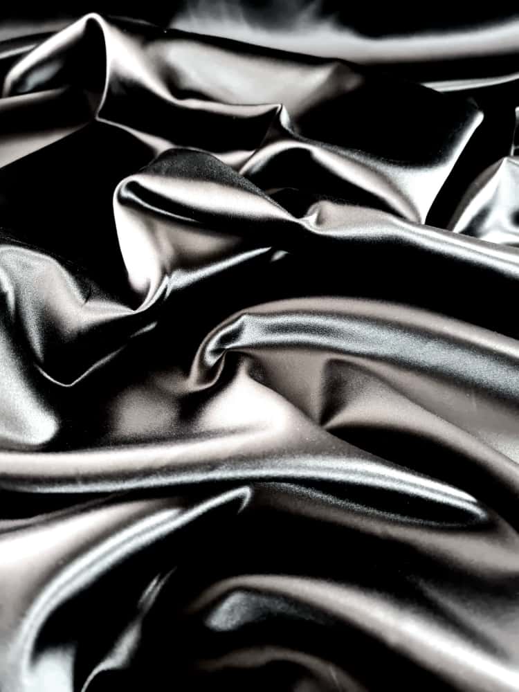 Duchesse din matase naturala- design uni, Negru intens - imagine 2