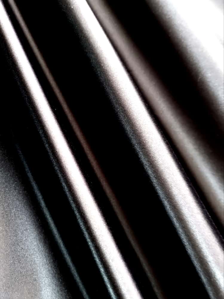 Duchesse din matase naturala- design uni, Negru intens - imagine 4