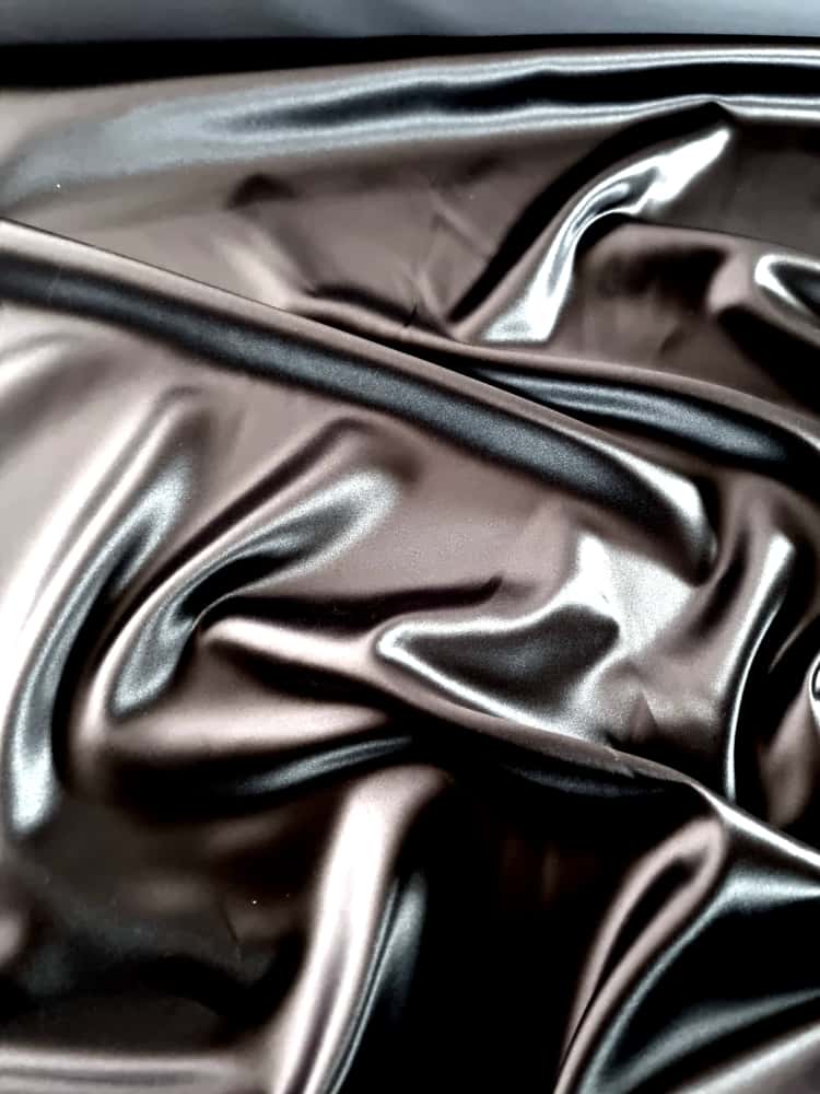 Duchesse din matase naturala- design uni, Negru intens - imagine 8