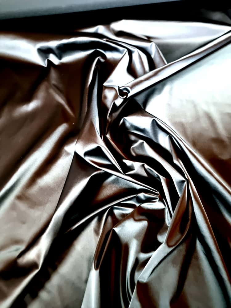 Tesatura premium duchesse - design uni satinat, Negru intens - imagine 4