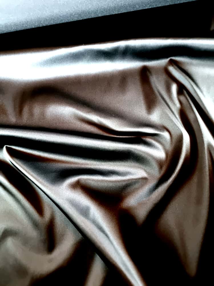 Tesatura premium duchesse - design uni satinat, Negru intens - imagine 2