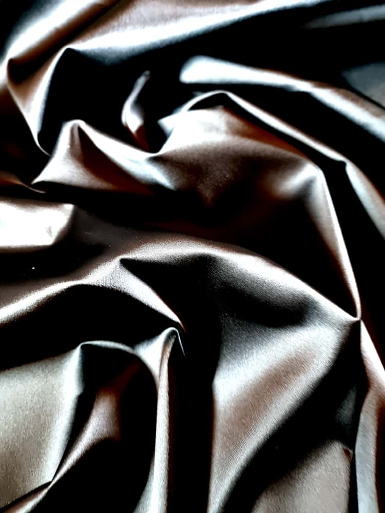 Tesatura premium duchesse - design uni satinat, Negru intens - imagine 5