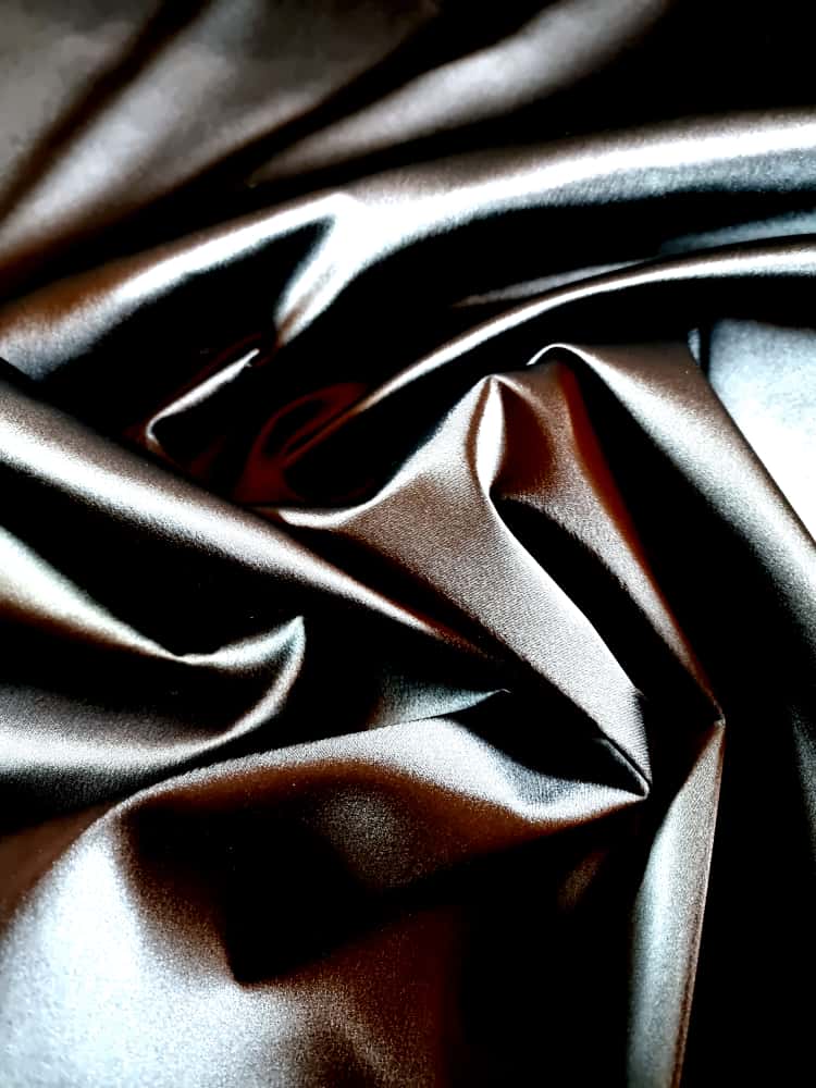 Tesatura premium duchesse - design uni satinat, Negru intens