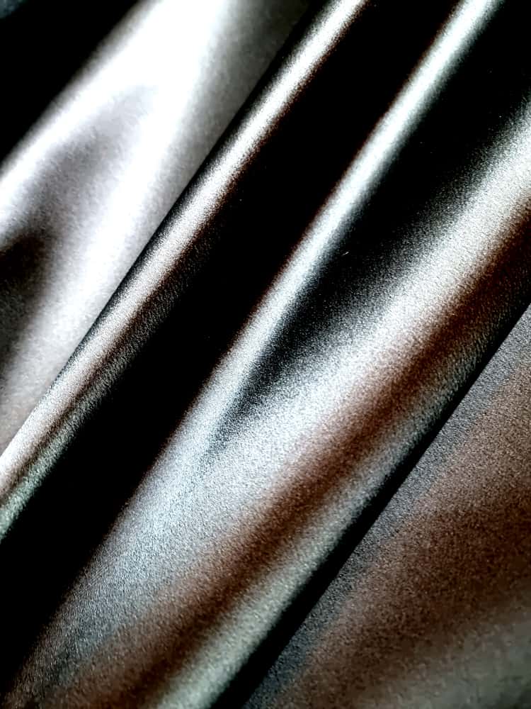 Tesatura premium duchesse - design uni satinat, Negru intens - imagine 8