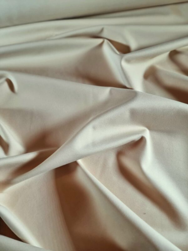 Tesatura Jerse din fibre naturale- tinuta plina , design uni, Bej deschis