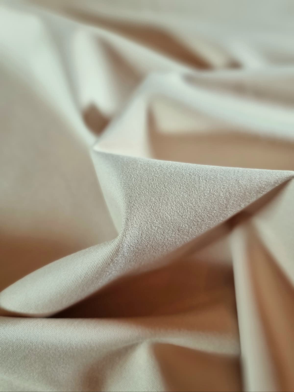 Tesatura Jerse din fibre naturale- tinuta plina , design uni, Bej deschis - imagine 6