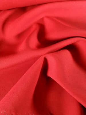 Stofa mixta uni  - triplu voal cu tinuta fermă, Rosu