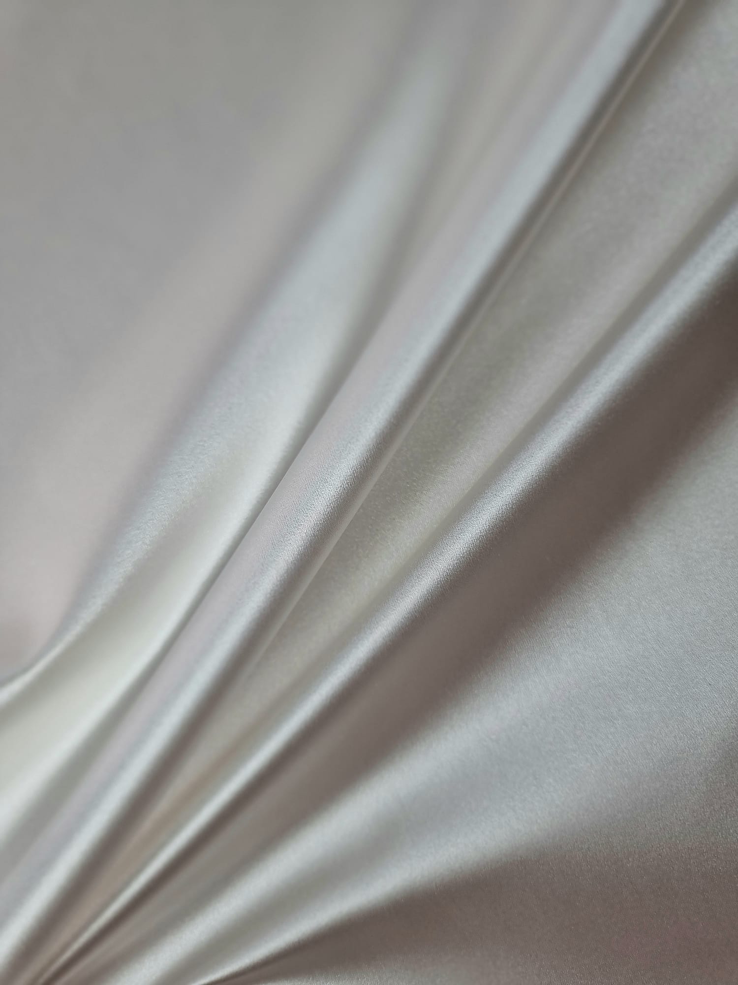 Tafta douchesse din matase naturala - design uni, Alb fildeș - imagine 6