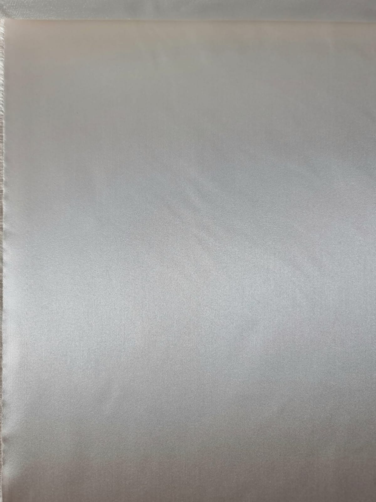 Tafta douchesse din matase naturala - design uni, Alb fildeș - imagine 3