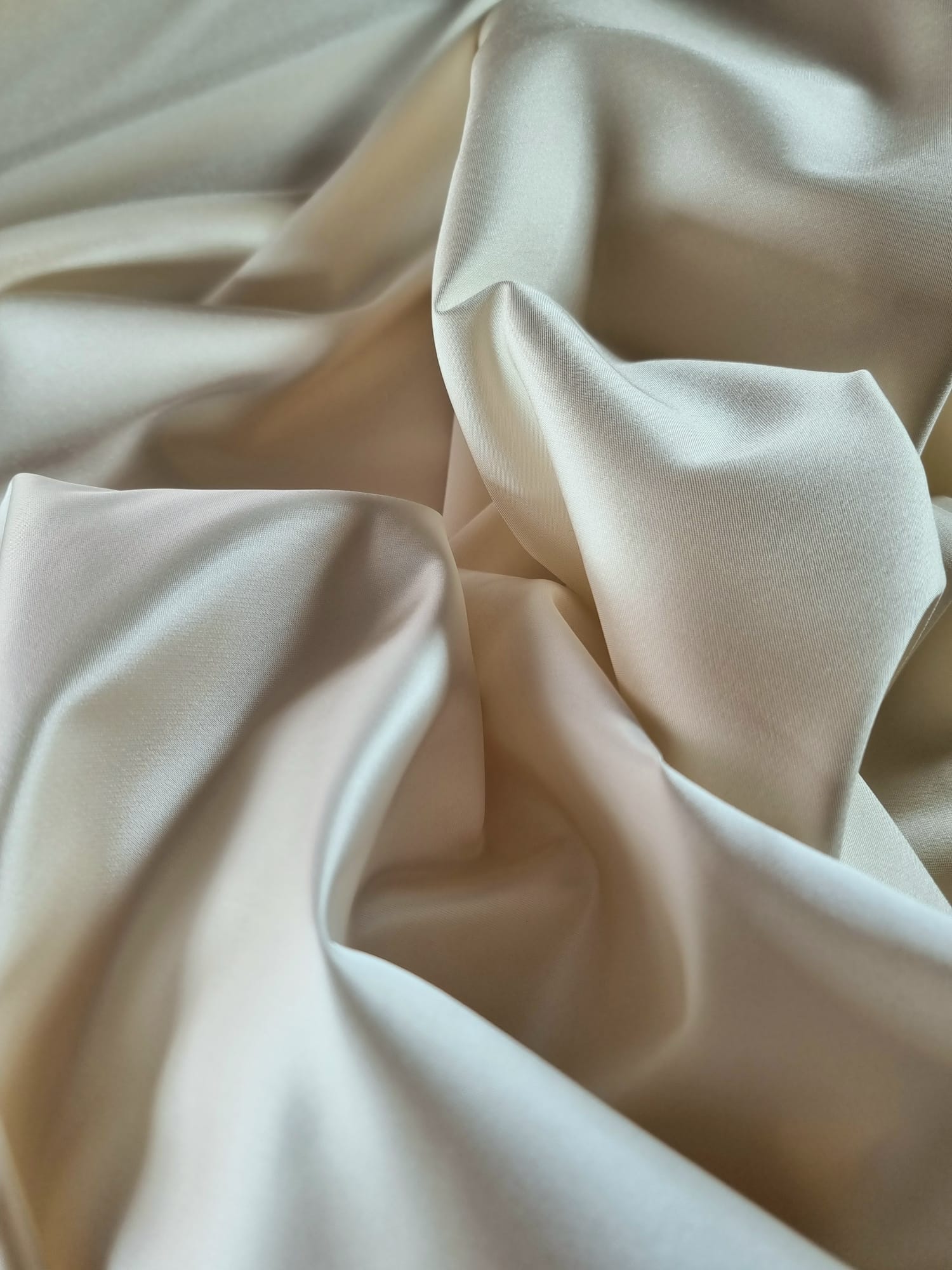 Tesatura Tafta douchesse - double face, Crem