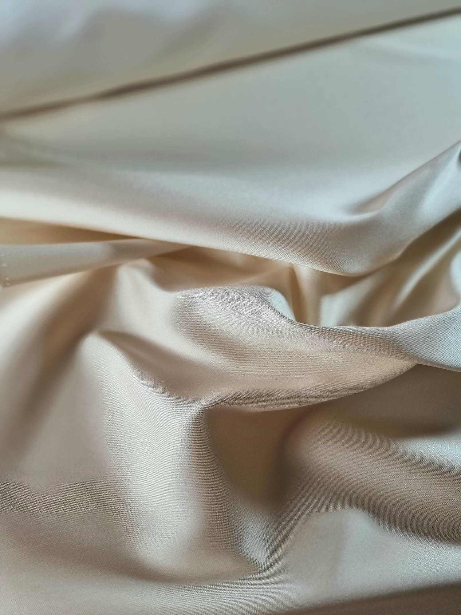 Tesatura Tafta douchesse - double face, Crem - imagine 5