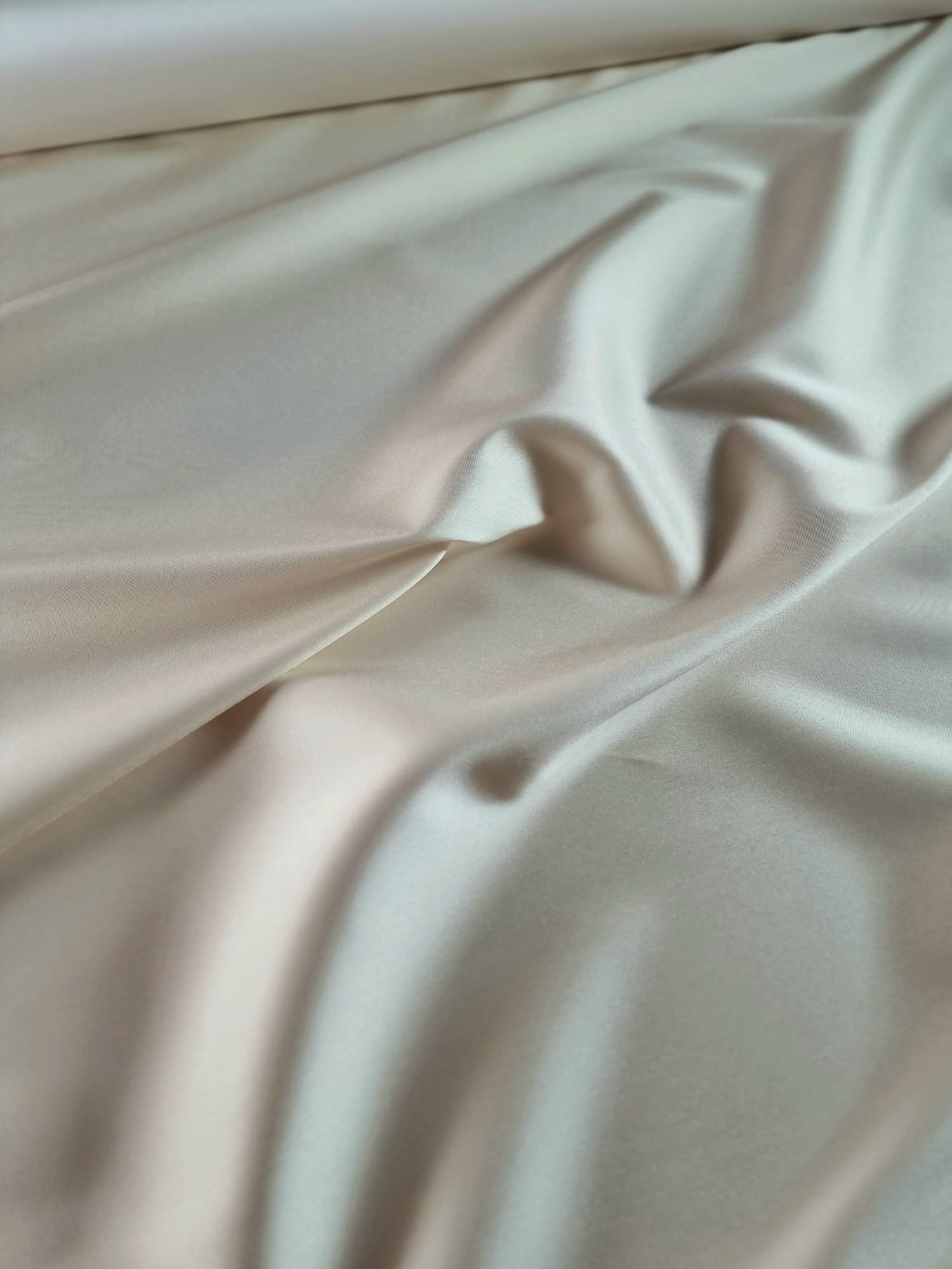 Tesatura Tafta douchesse - double face, Crem - imagine 3