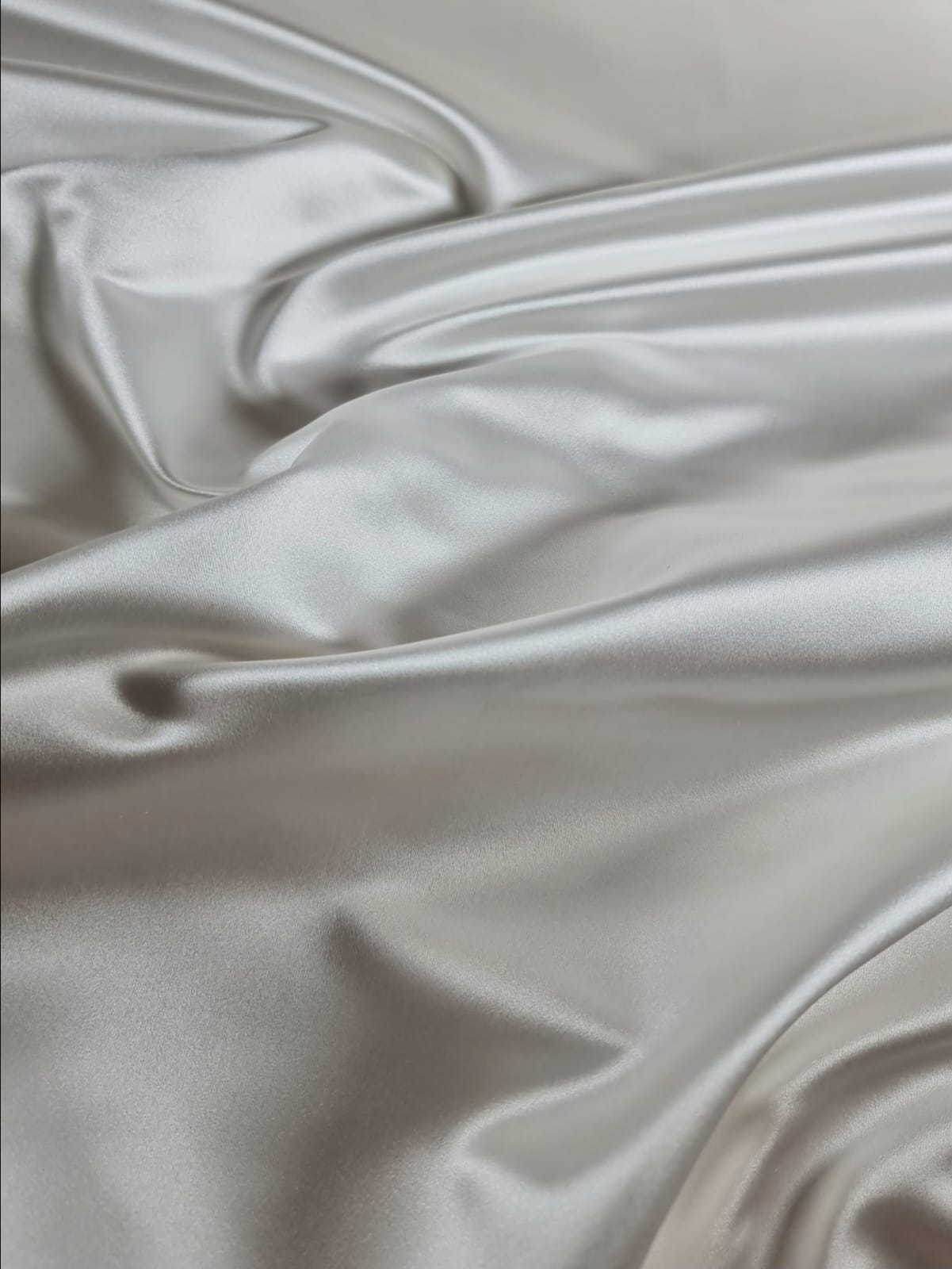 Tafta cu matase naturala - design uni, Alb optic - imagine 9