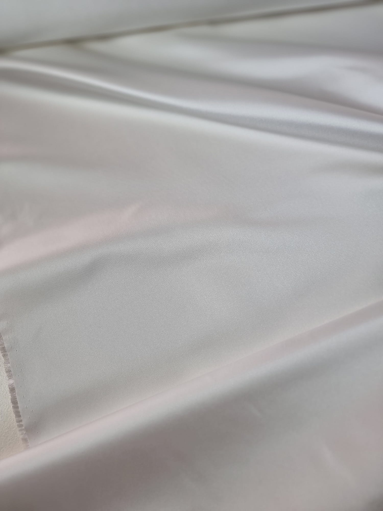 Tesatura Tafta mixta - tip duchesse design uni, Alb - imagine 2