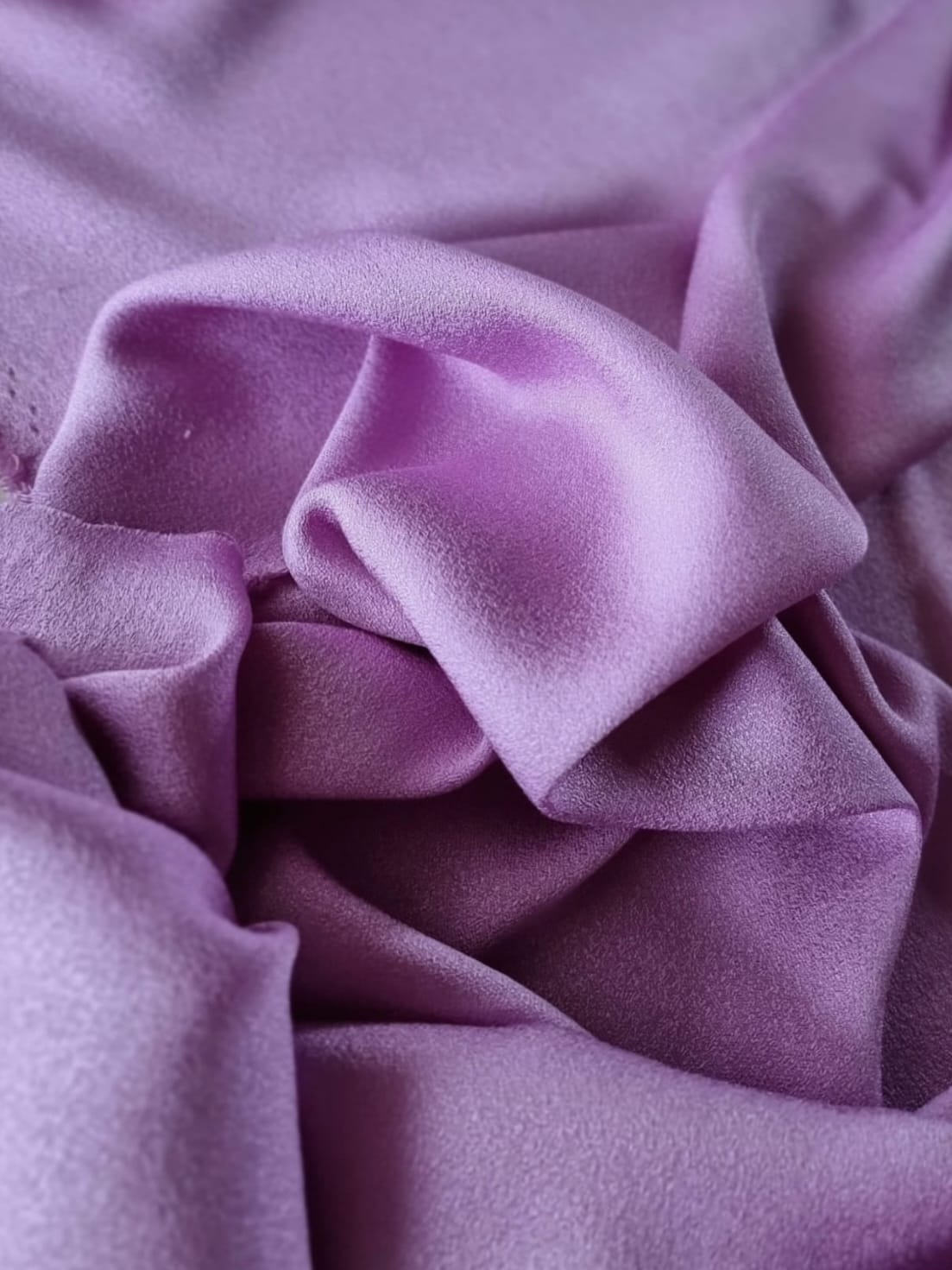 Tesatura triplu voal din matase naturala - design uni cady, Roz -Lila - imagine 4