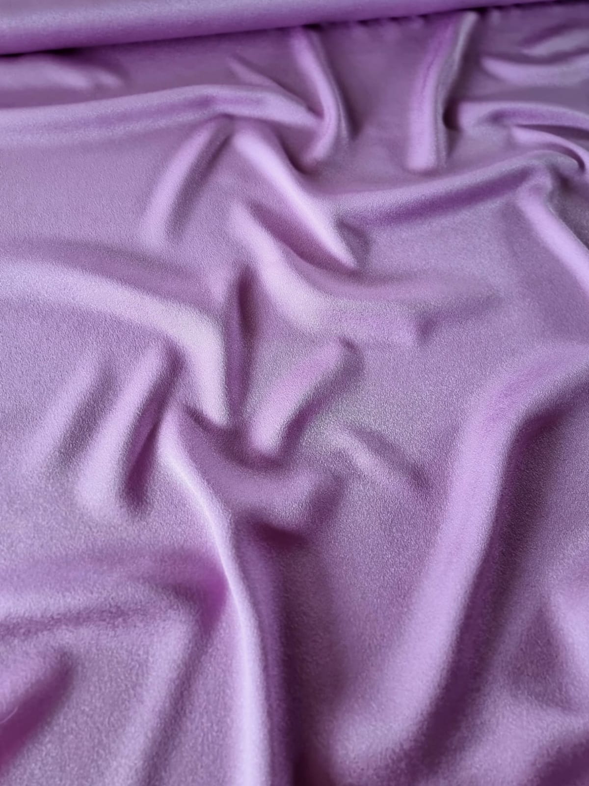 Tesatura triplu voal din matase naturala - design uni cady, Roz -Lila - imagine 6