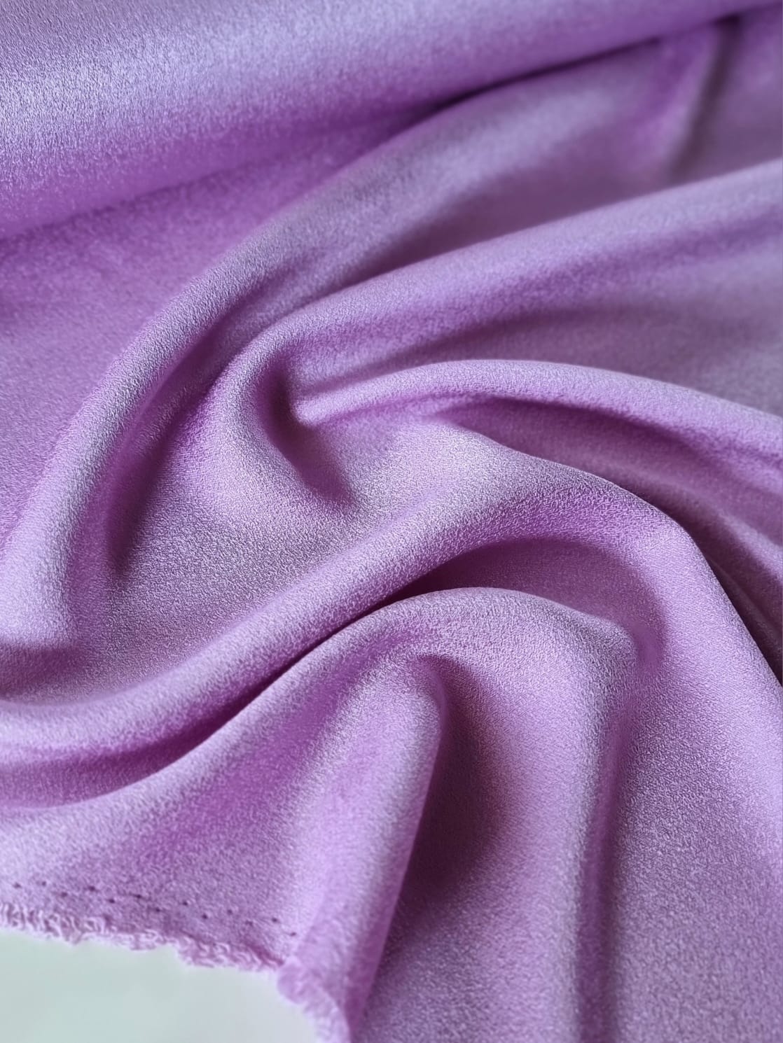 Tesatura triplu voal din matase naturala - design uni cady, Roz -Lila - imagine 8