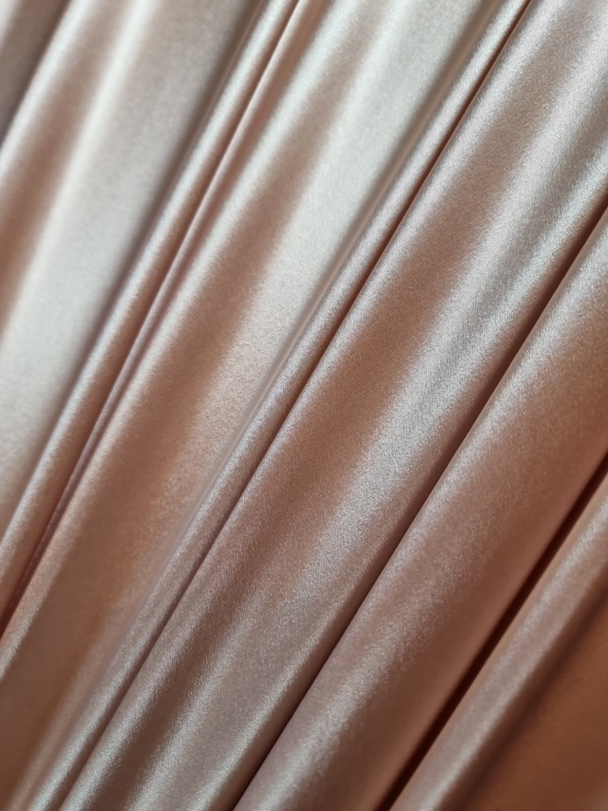 Tesatura crepe de chine din matase naturala - design uni double face, Nude - imagine 4