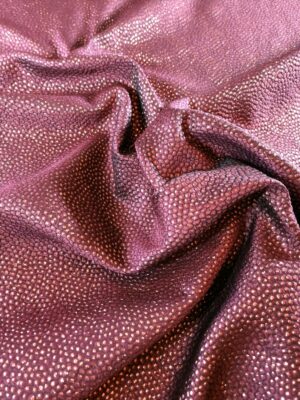 Tesatura jacquard cu buline aurii pe fond Rosu Burgundi