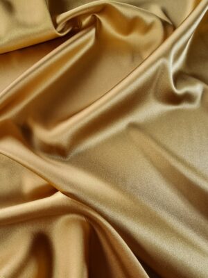 Tesatura crepe de chine din matase naturala - design uni double face, Galben mustar