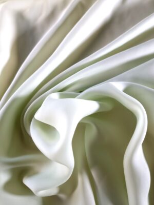 Tesatura dublu crepe din matase naturala - design uni, Verde deschis - ou de rață