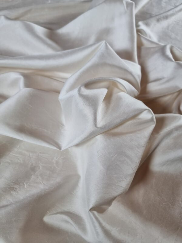 Tesatura shantung din matase naturala  – design uni, Ivoire