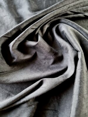 Tesatura shantung din matase naturala  - design uni, Negru