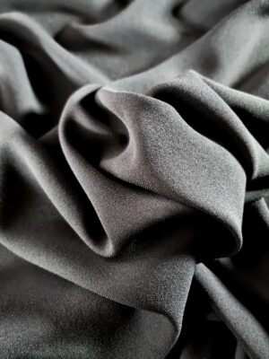 Tesatura triplu voal  - Negru cu design uni