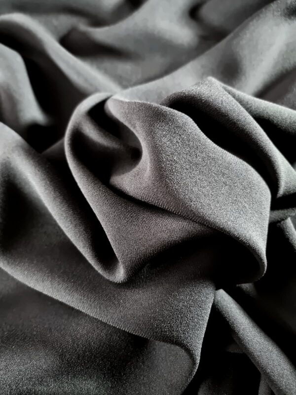 Tesatura triplu voal  – Negru cu design uni