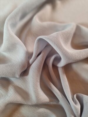 Voal din matase naturala - usor creponat, Gri pearl