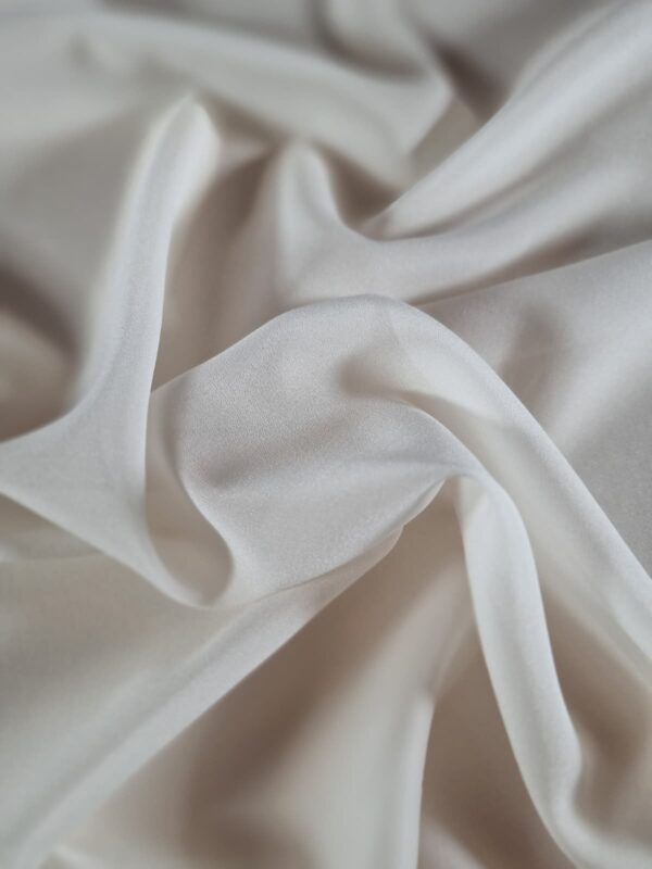 Voal din matase naturala – design uni, Ivoire